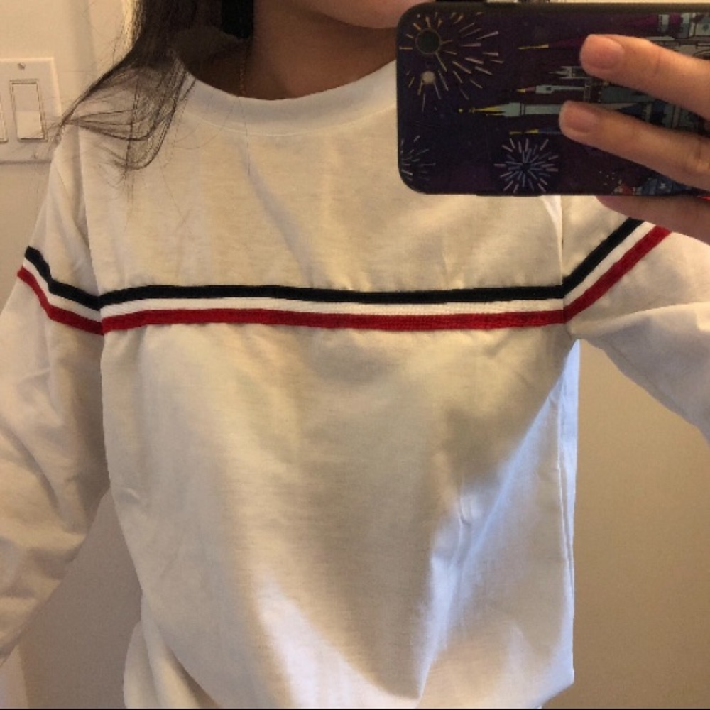 White Striped Top
